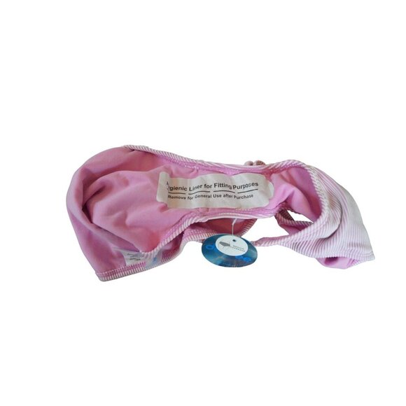 Decree Lavender Purple White Striped Hipster Bikini Bottom Size Large - Picture 5 of 5